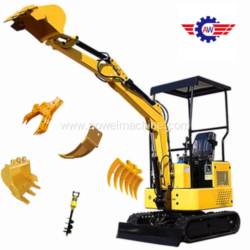 Free Shipping Mini Excavator 1t Small Digger 1 Ton Excavator with Rubber Track jackhammer